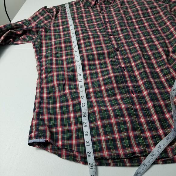 J. Crew Blue Green Red Vintage Button Down Long Sleeve Shirt  Large - Picture 3 of 7